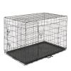 48" Pet Kennel Cat Dog Folding Steel Crate Animal Playpen Wire Metal