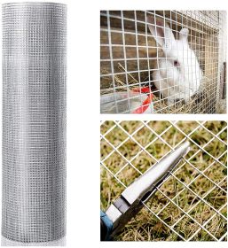 36inx100ft 1/4 in 23 Gauge Hardware Cloth Welded Cage Wire Chicken Fence mesh Rolls Square Chicken Wire Netting Raised Garden Rabbit Fence Snake Fenci