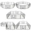 Dog Playpen 16 Panels Steel 31.5"x31.5" Black