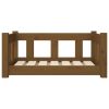 Dog Bed Honey Brown 25.8"x19.9"x11" Solid Wood Pine