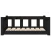 Dog Bed Black 29.7"x21.9"x11" Solid Wood Pine