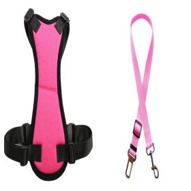 Car Seat Belts For Pets (Option: Rose¬†Red-L)