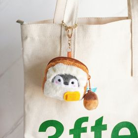 Toast Bread Penguin Coin Purse Mini Pendant Doll Keychain (Option: Bread Penguin Coin Purse-About 8cm)