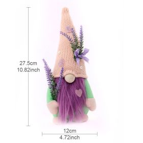 Faceless Doll Mother's Day Valentine's Day Lavender Standing Love Doll (Option: Men)