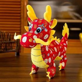 Dragon Year Mascot Doll Flower Cloth (Option: Station Dragon Lucky-Length 40cm)