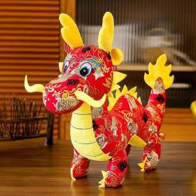 Dragon Year Mascot Doll Flower Cloth (Option: Station Dragon Fortune-Length 40cm)