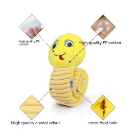 Pet Sounding Toy Dog Molar Training (Option: Yellow Snake)