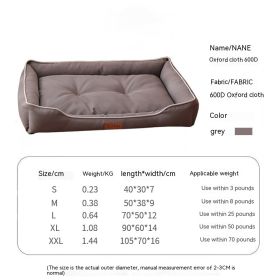 Bite Resistant Waterproof Dog Mat (Option: Gray-S)