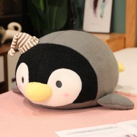 Penguin Plush Doll Cute Aquarium Sleep With Face Down Doll With Hat (Option: Penguin-40cm)