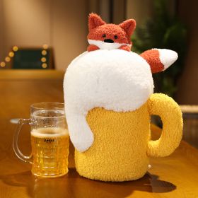 Home Decoration Beer Cow Doll Pillow (Option: Wine Fox Dark Pink-38cm)