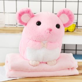 Mouse Doll Cute Sleeping Doll Pillow Plush Toy Hand Warmers Three In One Blanket Car Cushion (Option: Pink-Hand Warmers 40 √ó 35)