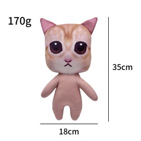 Simulation Internet Celebrity Paper Cat Plush Puppet And Doll (Option: Big Cat-As shown in the figure)