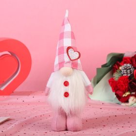 Valentine's Day Faceless Doll Creative Decoration (Color: Pink)