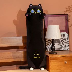 Japanese Cat Long Pillow Plush Toy (Option: Black-90CM)