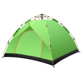 Camping Outdoor Travel Double-decker Automatic Tent (Option: Grass green-3to4people and moistureproof)