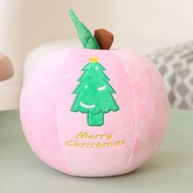 Santa Doll Plush Toy Christmas Eve Fruit Pillow (Option: Pink Apple-Small Size)