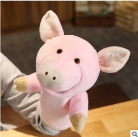 Plush Toy Doll Kindergarten Activity Props (Option: Pink Pig Hand Puppet-28cm)