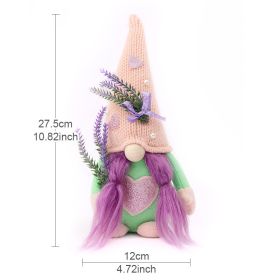 Faceless Doll Mother's Day Valentine's Day Lavender Standing Love Doll (Option: Women)