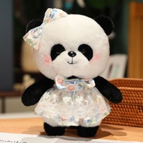 Princess Skirt Panda Doll Plush Toy Panda Children's Day Gift (Option: Blue Rabbit Skirt-28CM)