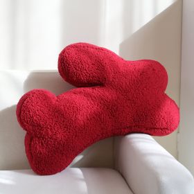 Nordic Rabbit Plush Pillow Cushion (Option: Red Rabbit-55x40x15cm)