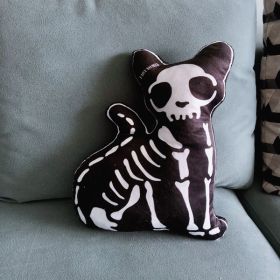 Plush Little Ghost Pillow Cushion Halloween Photo Props (Option: Skull Frame cat)