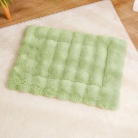 Winter Warm Cat Mat, Sleeping Plush Pet Mat (Option: Light Green-S)