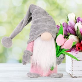 Mother's Day Valentine's Day Doll Mom Birthday Gift Home Show Window Decoration (Option: Tulip Doll Gray)