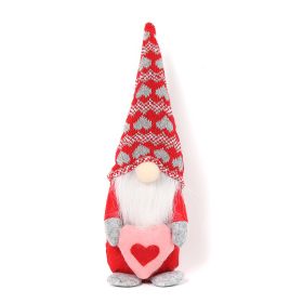 Valentine's Day Decorations Red Knitted Hat Doll (Option: Men)