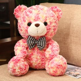 Valentines Day Cute Rose Little Bear Doll Small Size Teddy Bear Doll Ragdoll Plush Toy (Option: Teddy Bear Red-35CM)