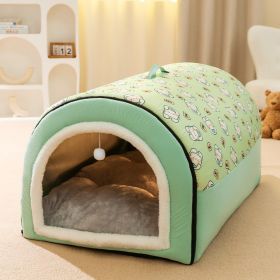 Household Fashion Dog Sleeping Supplies (Option: Green Printed-M)