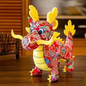 Dragon Year Mascot Doll Flower Cloth (Option: Zhanlong's Financial Luck-Length 25cm)