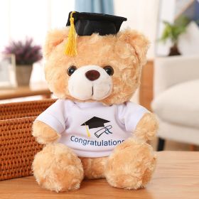 Cute Doctorial Hat Little Bear Doll (Option: Light Brown-28 Cm)