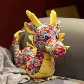 Dragon Year Mascot Doll Flower Cloth (Option: Jing Hua Bu Kai Yun-Length 25cm)