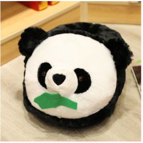 Cartoon Animal Fruit Multifunctional Computer Warm Slippers Feet Flip Flops Feet Shoes Warmer Treasure Doll (Option: Panda-40x25cm)