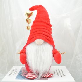 Cross-border Christmas Ornament Gift Red Faceless Elderly Baby Doll (Option: Beard Doll)