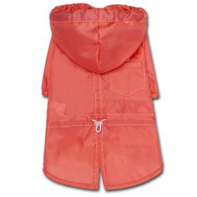 Touchdog Split-Vent Designer Waterproof Dog Raincoat (Color: Red, size: X-Large)