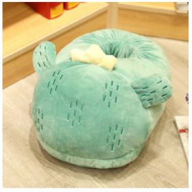 Cartoon Animal Fruit Multifunctional Computer Warm Slippers Feet Flip Flops Feet Shoes Warmer Treasure Doll (Option: Cactus-40x25cm)