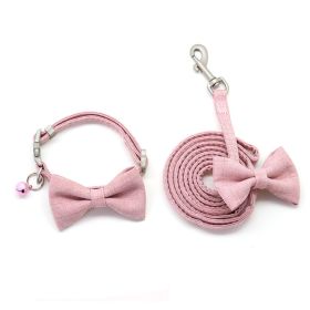 Pet Chest And Back Collar Traction Rope Set (Option: Pink-Collar traction rope-S)