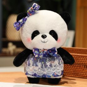 Princess Skirt Panda Doll Plush Toy Panda Children's Day Gift (Option: Sapphire Blue Star Moon Skirt-28CM)