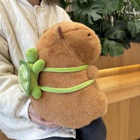 Birthday Hat Capabala Cute Capybara Plush Toy (Option: 33cm Turtle Style-As Shown In The Figure)