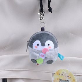 Toast Bread Penguin Coin Purse Mini Pendant Doll Keychain (Option: Hug Skewers Penguin Coin Purse-About 8cm)