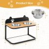 Raised Pets Cats Dog Feeding Station Elevated Pet Feeder