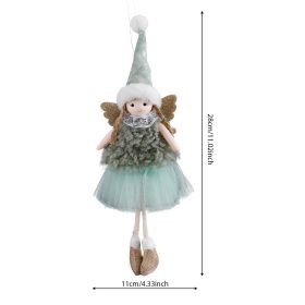 A Tall Hat Angel Girls' Doll Multicolor Cartoon Wings Show Window Decoration (Option: Green A Tall Hat Angel)