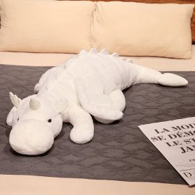 Little Flying Dragon Doll For Girls Sleeping Leg-supporting Pillow Dinosaur Doll Plush Toy (Option: White-110cm)