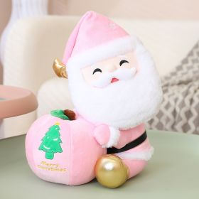 Santa Doll Plush Toy Christmas Eve Fruit Pillow (Option: Pink Apple Old Man-Medium)