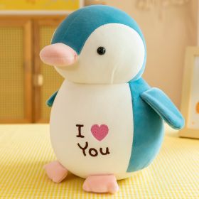 Cute Penguin Plush Toy Aquarium Playground Doll For Babies (Option: Light Blue-30cm)