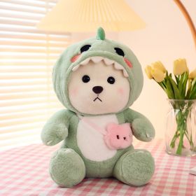 Cute Shapeshift Little Bear Ragdoll Lily Bear Stuffed Toy Dinosaur Doll Pillow (Option: Pea Green-60cm)